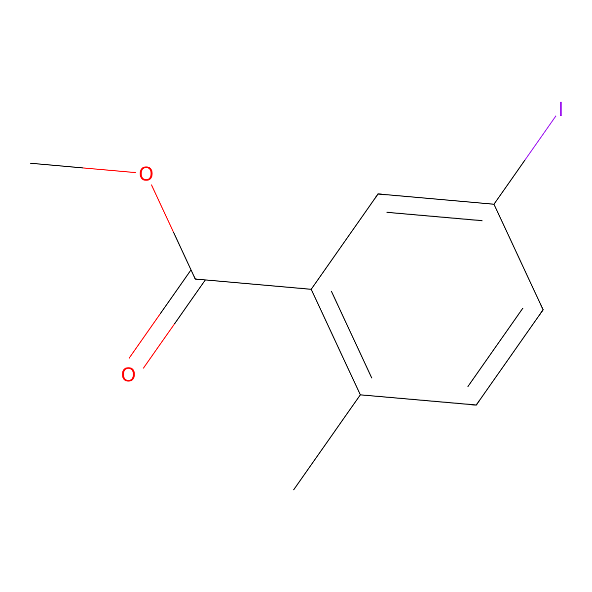 Methyl 5-iodo-2-methylbenzoate molecular structure, CAS 103440-54-6