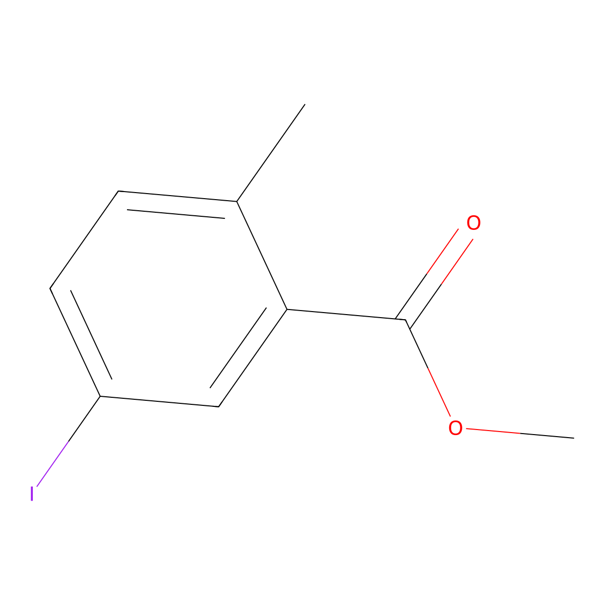 Methyl 5-iodo-2-methylbenzoate molecular structure, CAS 103440-54-6