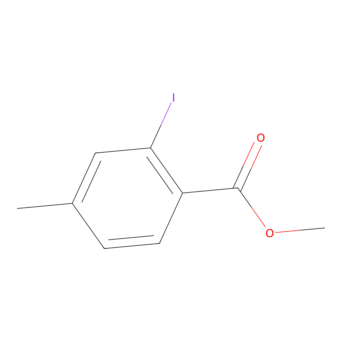 Methyl 2-iodo-4-methylbenzoate molecular structure, CAS 103440-56-8