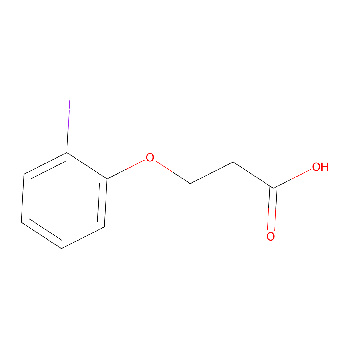 3-(2-Iodophenoxy)propanoic acid molecular structure, CAS 103440-61-5