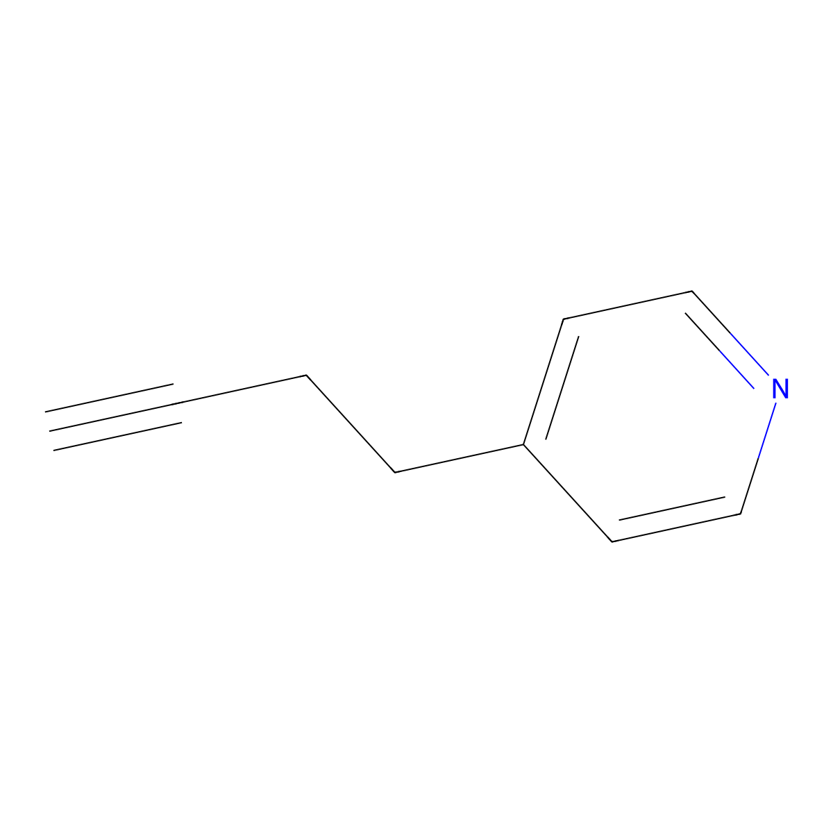 4-(3-Butyn-1-yl)pyridine molecular structure, CAS 103440-64-8