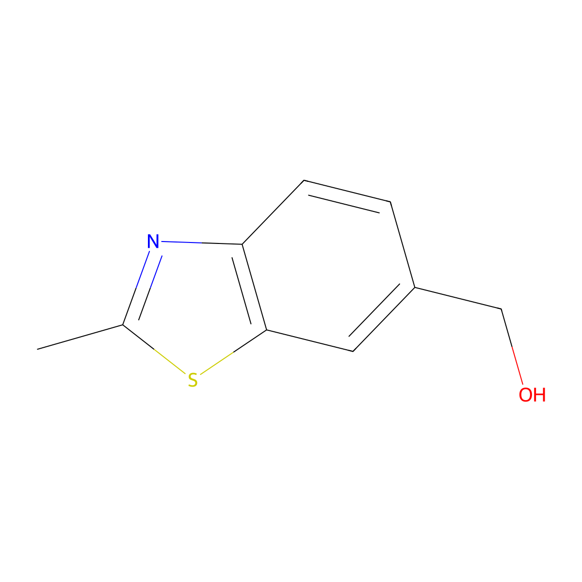 (2-Methylbenzo[D]thiazol-6-YL)methanol molecular structure, CAS 103440-65-9