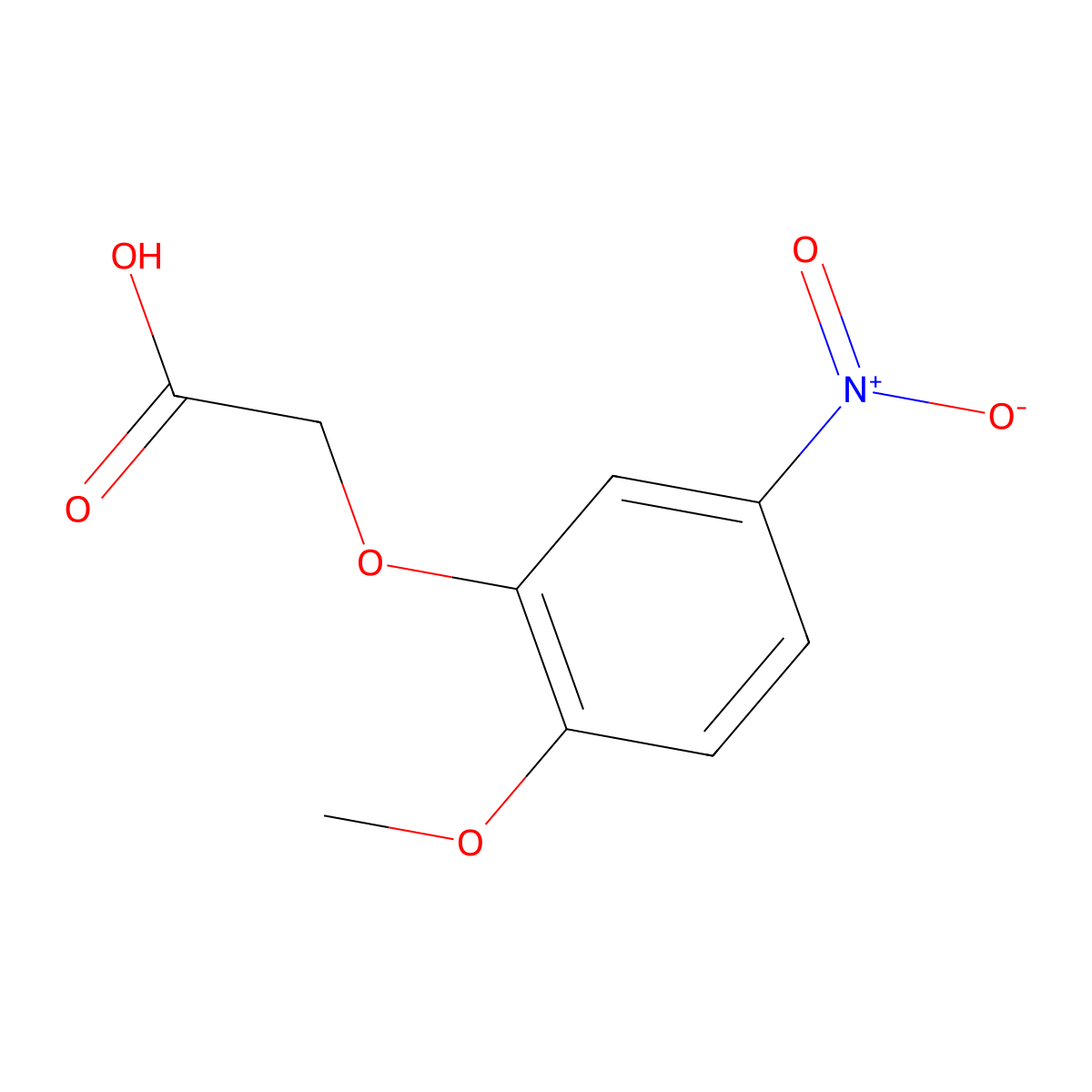 2-(2-Methoxy-5-nitrophenoxy)acetic acid molecular structure, CAS 103440-70-6