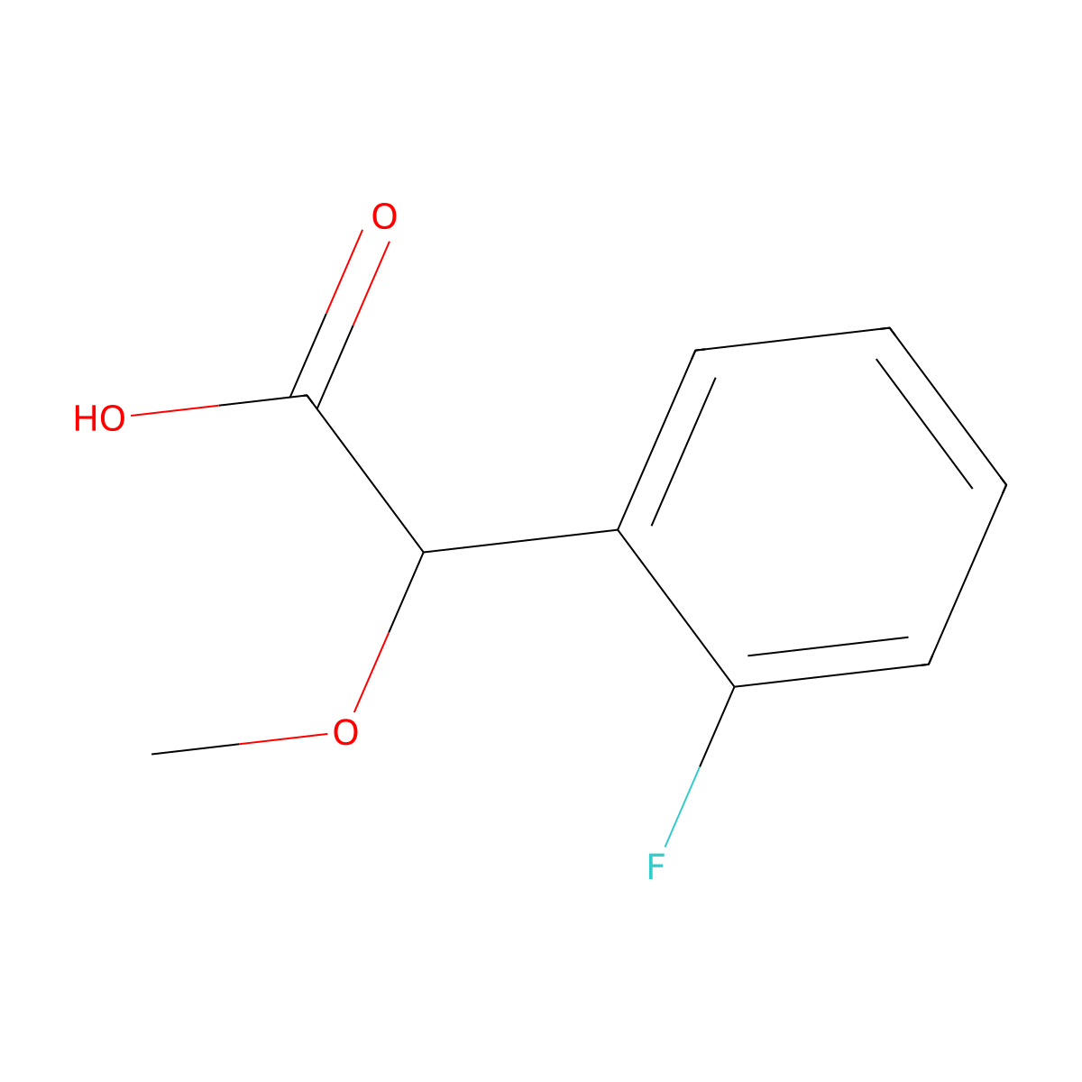 2-(2-Fluorophenyl)-2-methoxyacetic acid molecular structure, CAS 103441-02-7