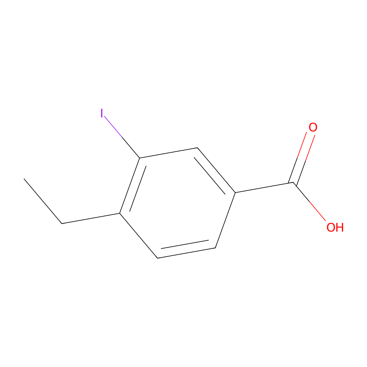 4-Ethyl-3-iodobenzoic acid molecular structure, CAS 103441-03-8