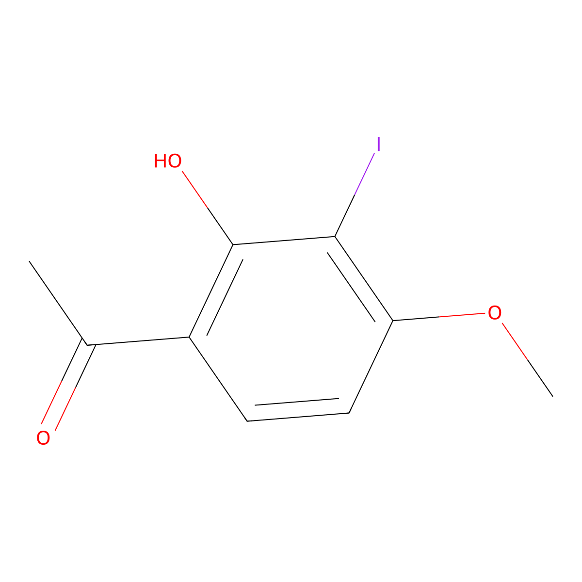 1-(2-Hydroxy-3-iodo-4-methoxyphenyl)ethanone molecular structure, CAS 103441-61-8
