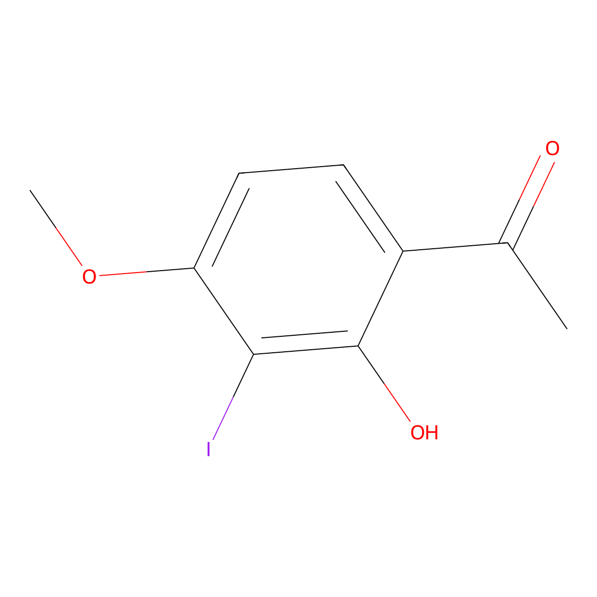 1-(2-Hydroxy-3-iodo-4-methoxyphenyl)ethanone molecular structure, CAS 103441-61-8