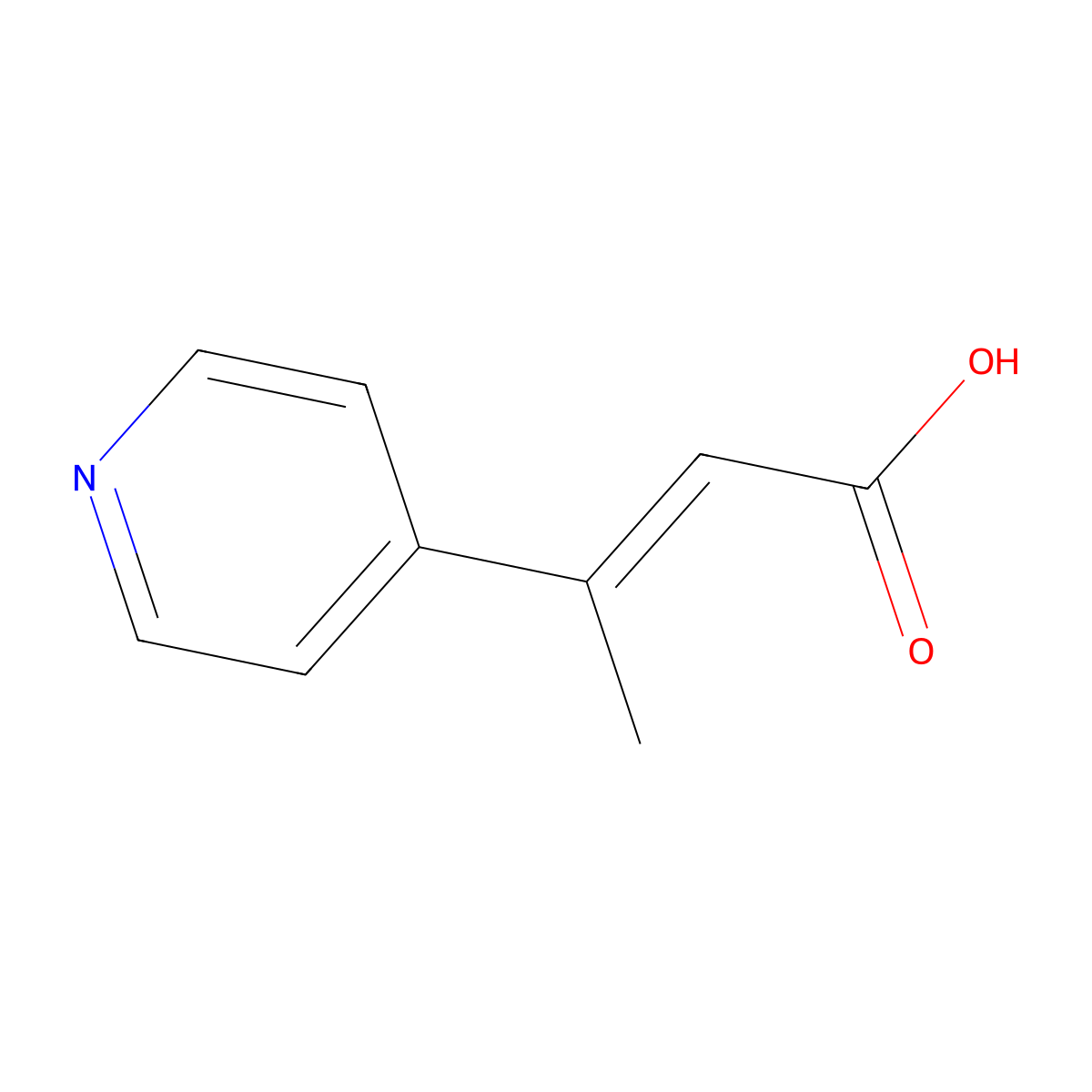 3-Pyridin-4-ylbut-2-enoic acid molecular structure, CAS 103441-74-3