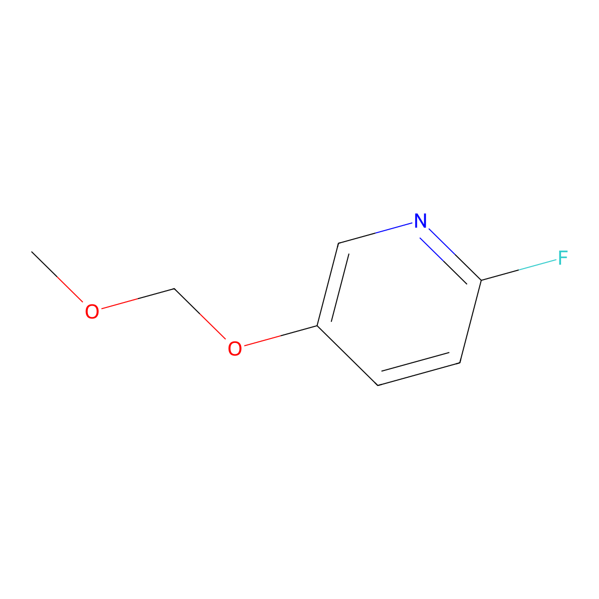 2-Fluoro-5-(methoxymethoxy)pyridine molecular structure, CAS 1034467-25-8