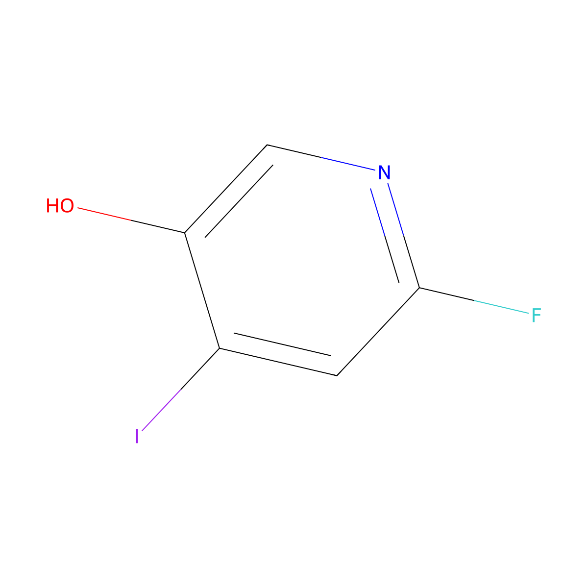 6-Fluoro-4-iodopyridin-3-ol molecular structure, CAS 1034467-29-2