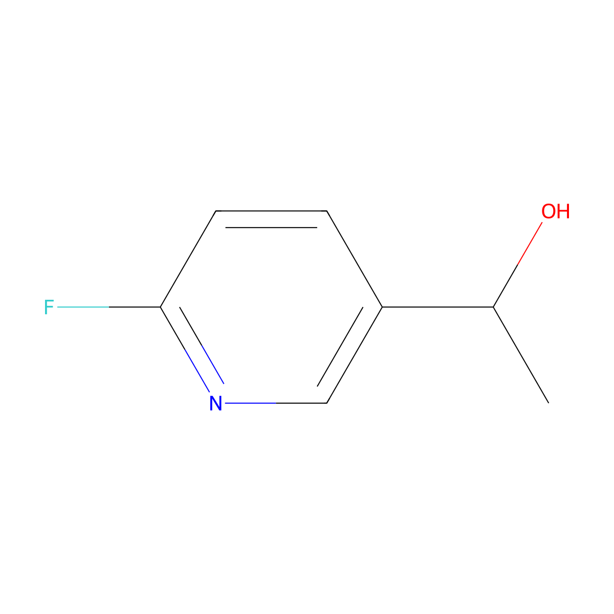 1-(6-Fluoropyridin-3-yl)ethan-1-ol molecular structure, CAS 1034467-37-2