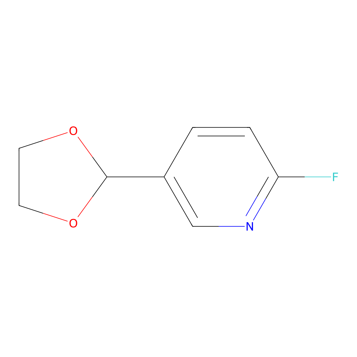 5-(1,3-Dioxolan-2-YL)-2-fluoropyridine molecular structure, CAS 1034467-47-4