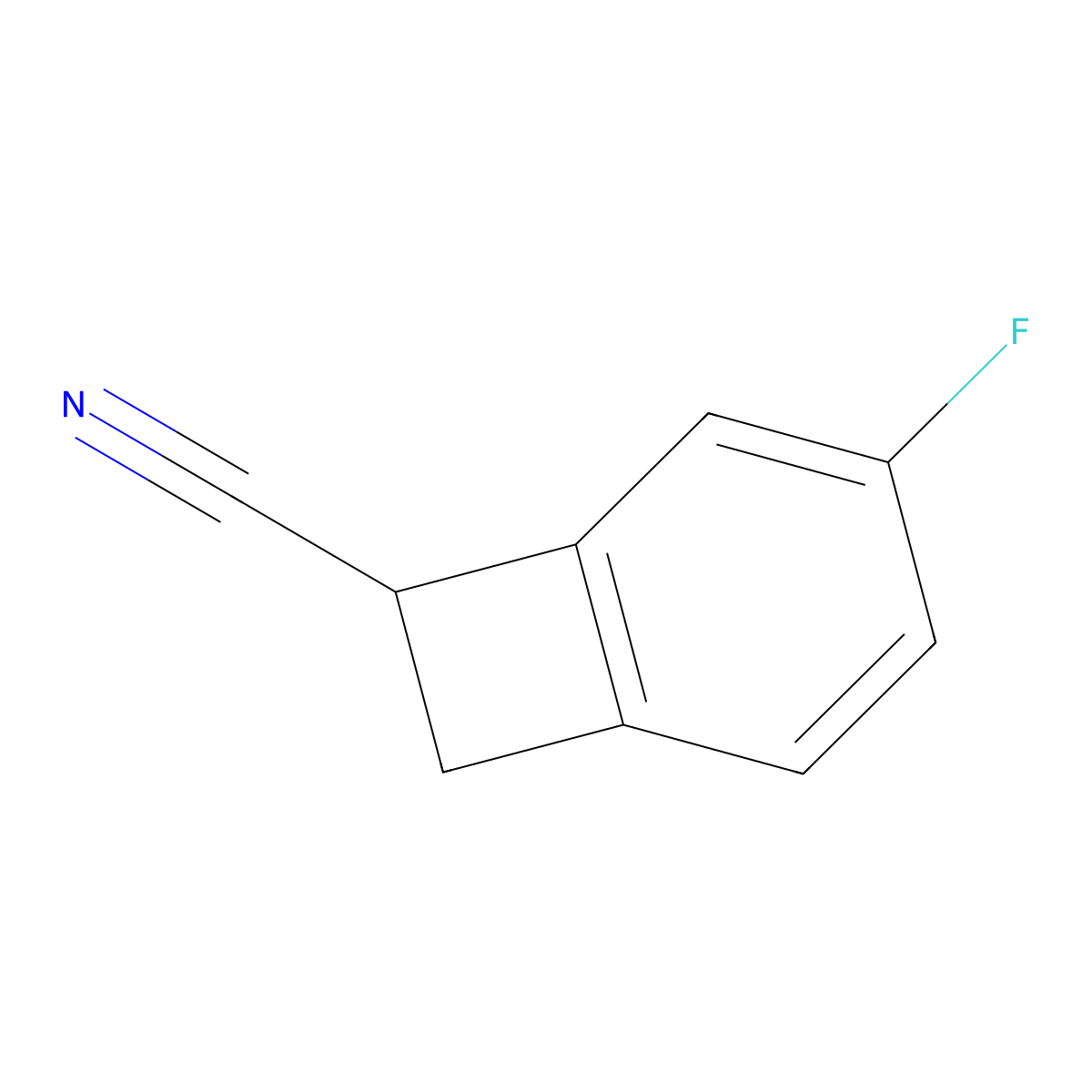 4-Fluorobicyclo[4.2.0]octa-1,3,5-triene-7-carbonitrile molecular structure, CAS 103447-28-5