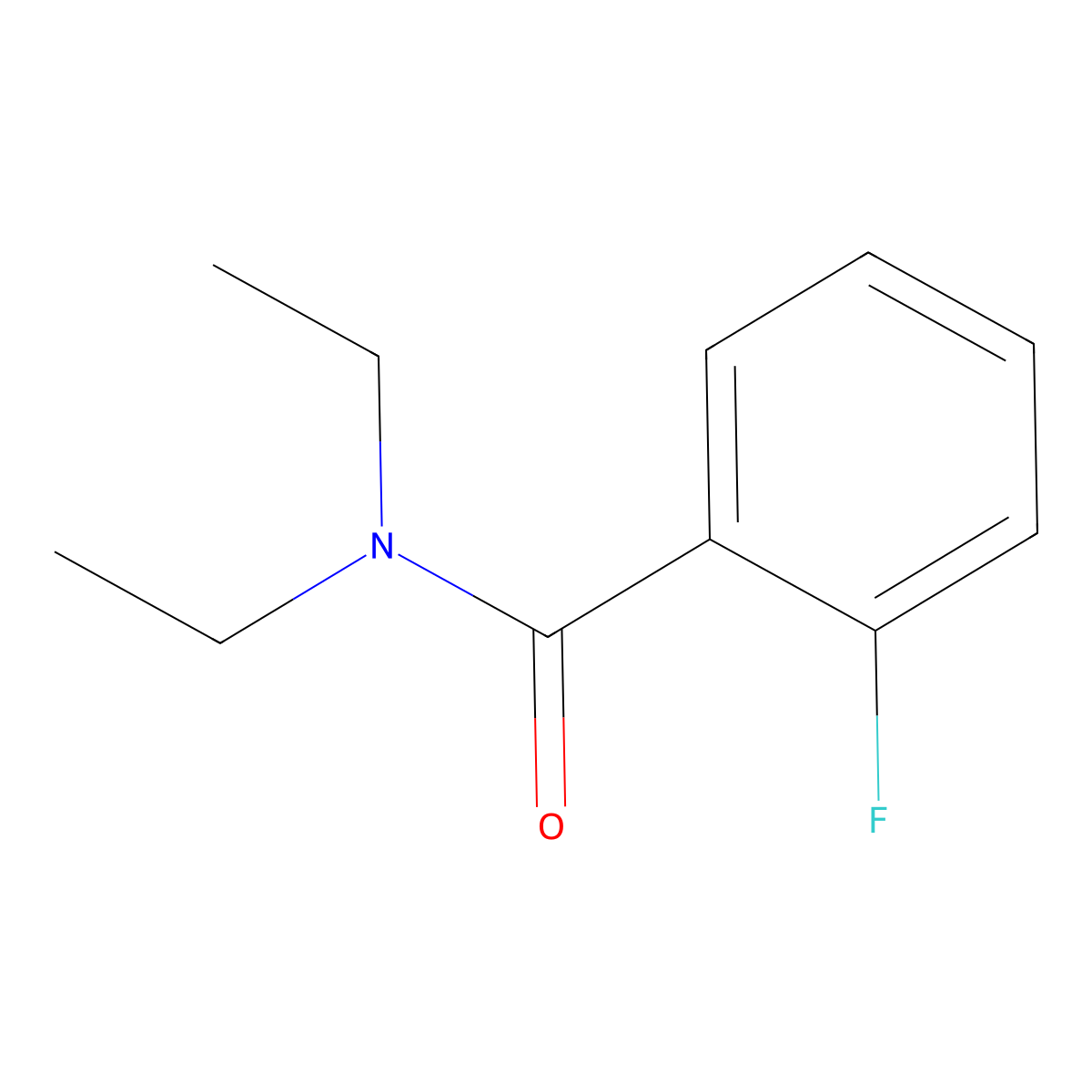 N,N-Diethyl 2-fluorobenzamide molecular structure, CAS 10345-76-3