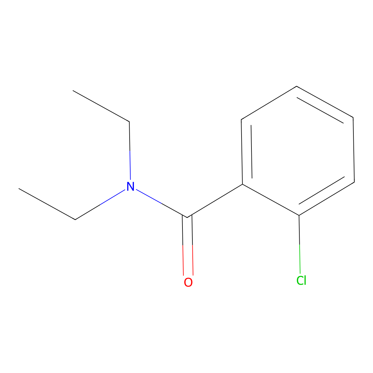 2-Chloro-N,N-diethylbenzamide molecular structure, CAS 10345-79-6