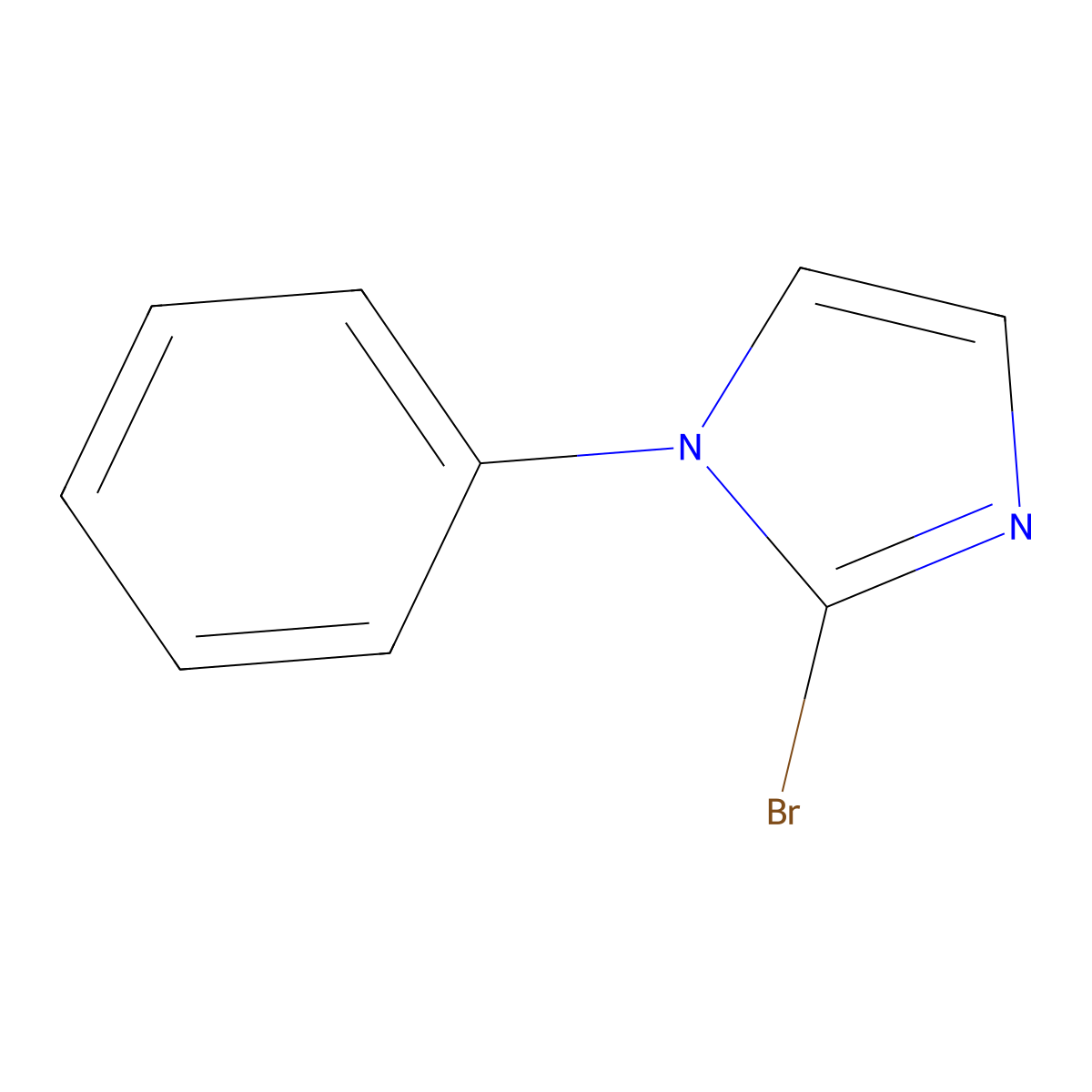 2-bromo-1-phenyl-1H-imidazole molecular structure, CAS 1034566-05-6