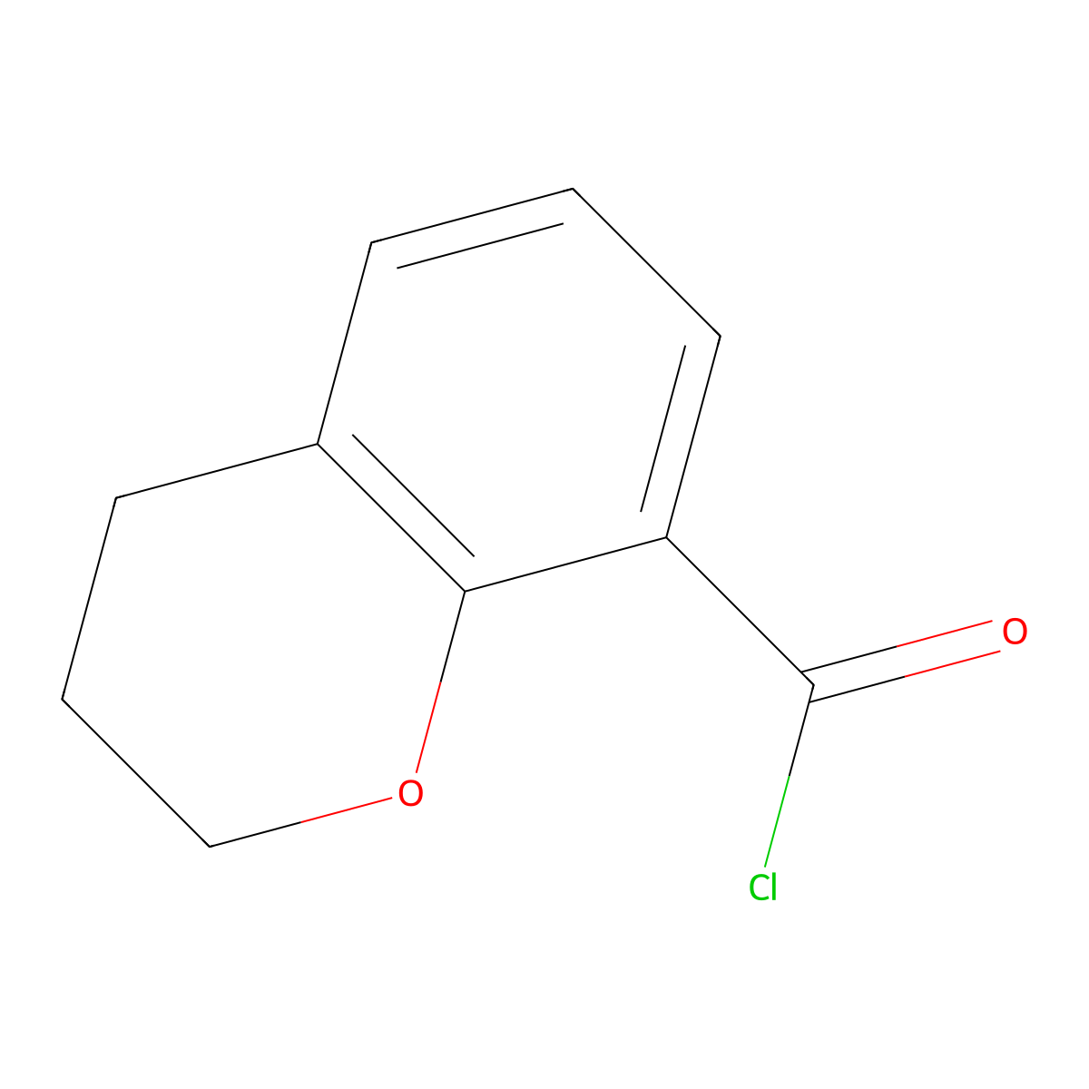 Chroman-8-carbonyl chloride molecular structure, CAS 1034566-09-0