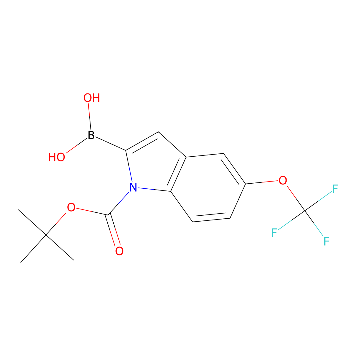 1-Boc-5-(trifluoromethoxy)indole-2-boronic acid molecular structure, CAS 1034566-16-9