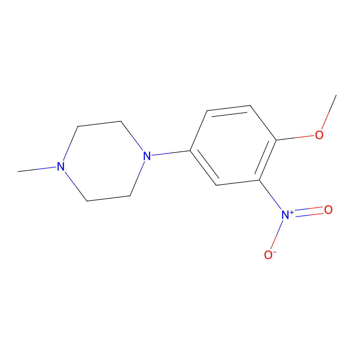 1-(4-Methoxy-3-nitrophenyl)-4-methylpiperazine molecular structure, CAS 1034617-86-1