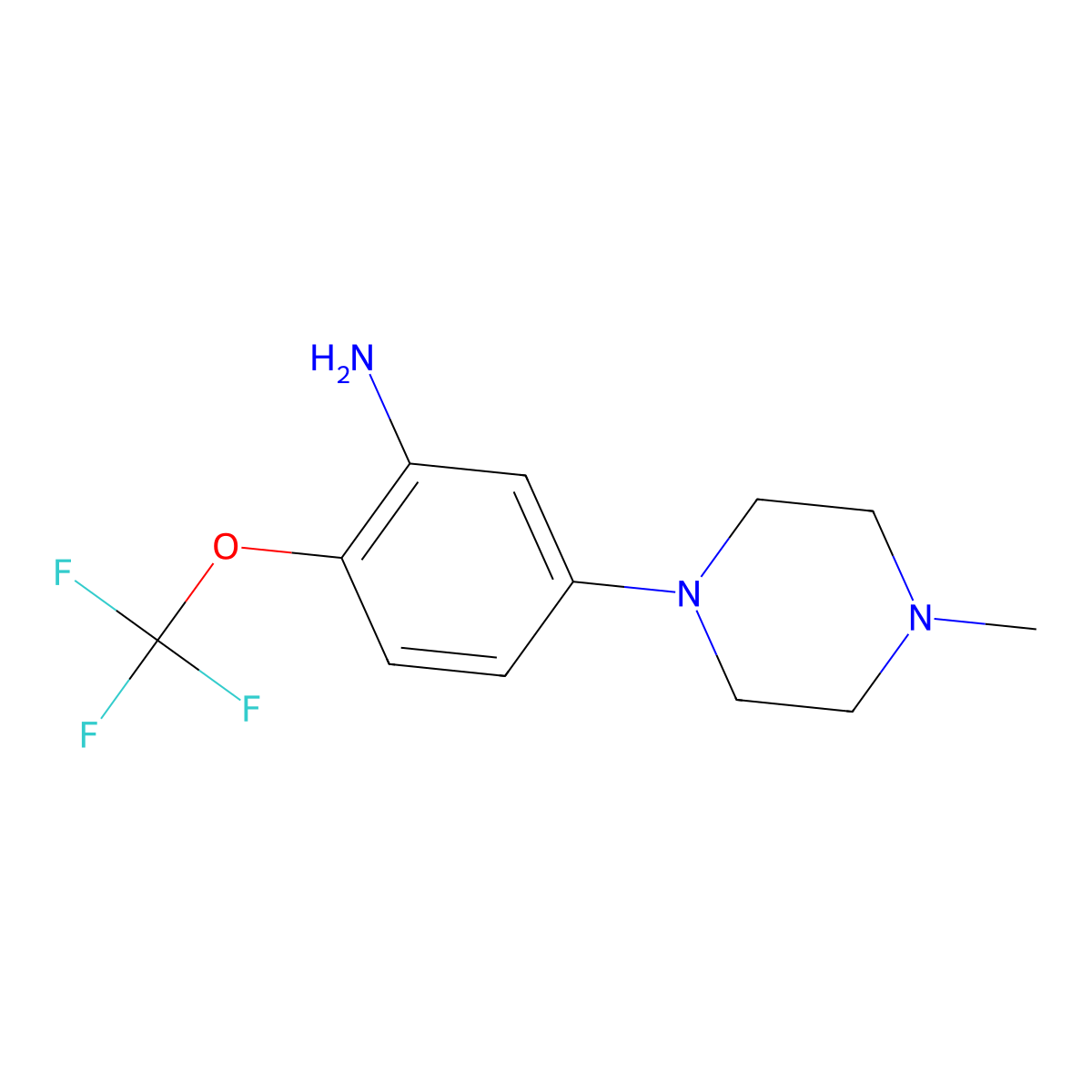 5-(4-Methylpiperazin-1-yl)-2-trifluoromethoxyphenylamine molecular structure, CAS 1034618-02-4