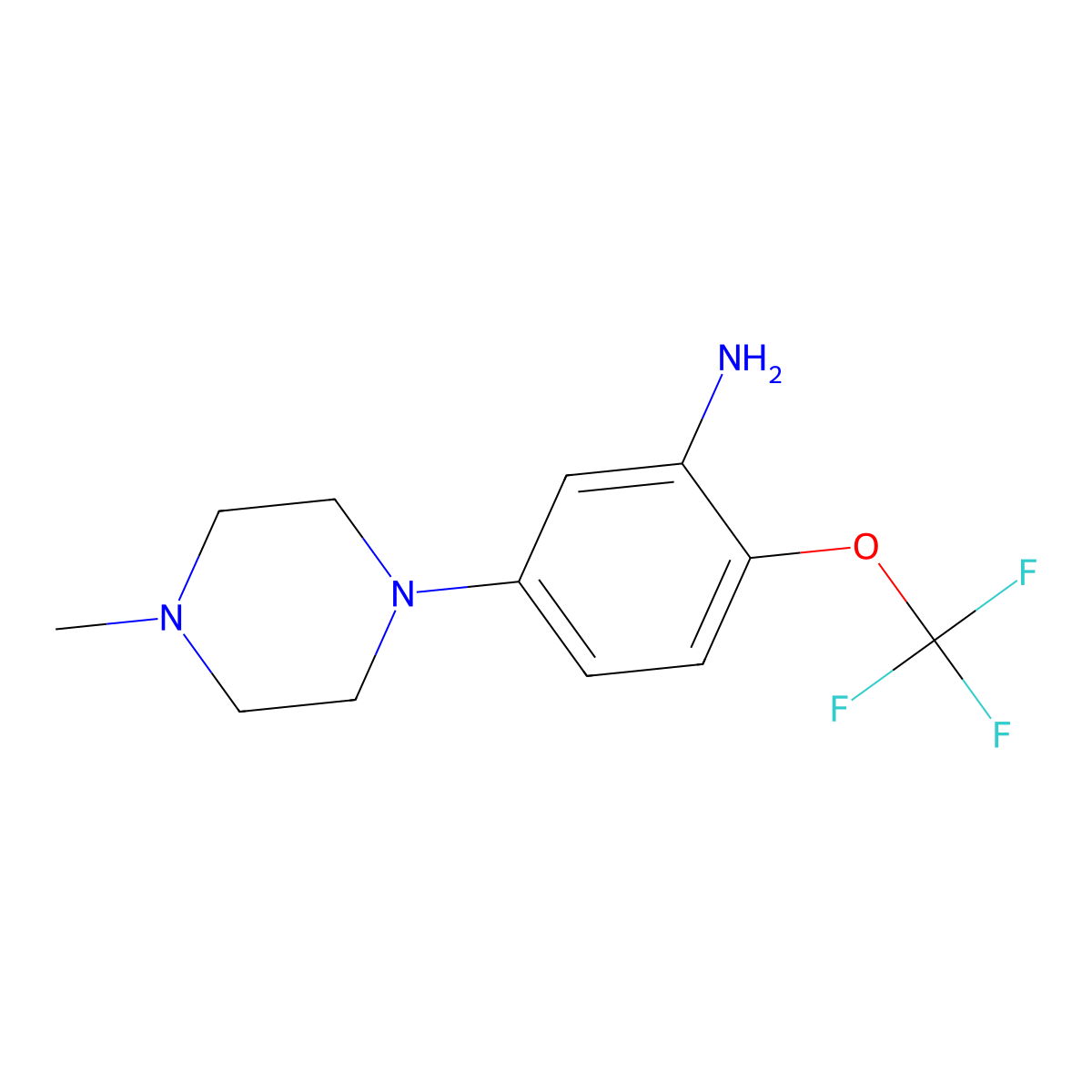 5-(4-Methylpiperazin-1-yl)-2-trifluoromethoxyphenylamine molecular structure, CAS 1034618-02-4