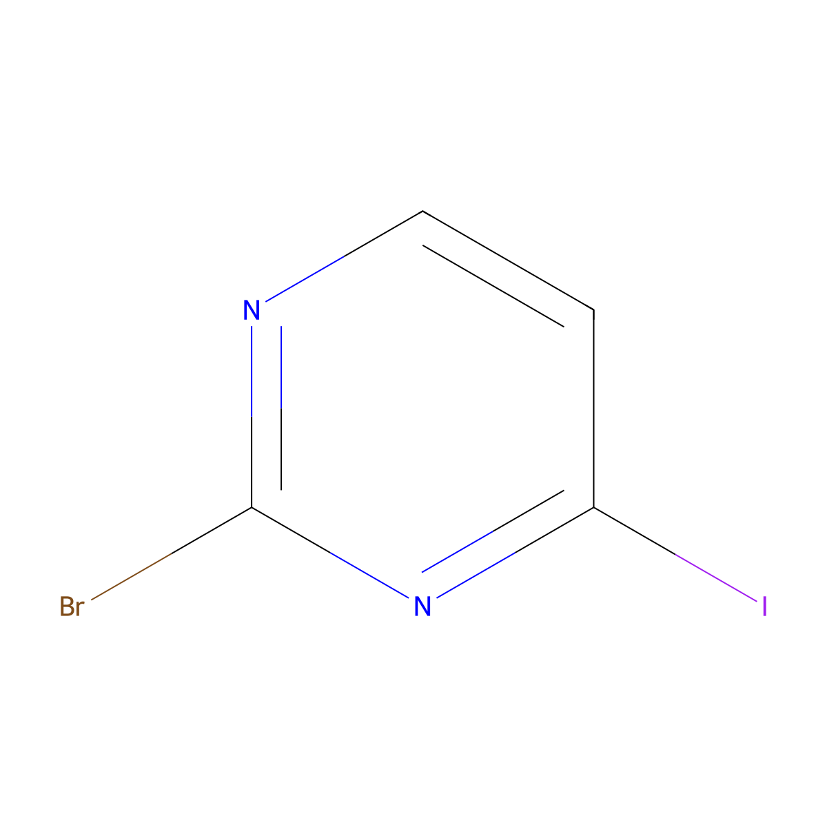 2-Bromo-4-iodopyrimidine molecular structure, CAS 1034619-55-0