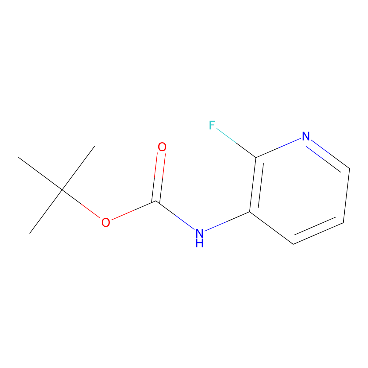 tert-butyl N-(2-fluoropyridin-3-yl)carbamate molecular structure, CAS 1034658-65-5