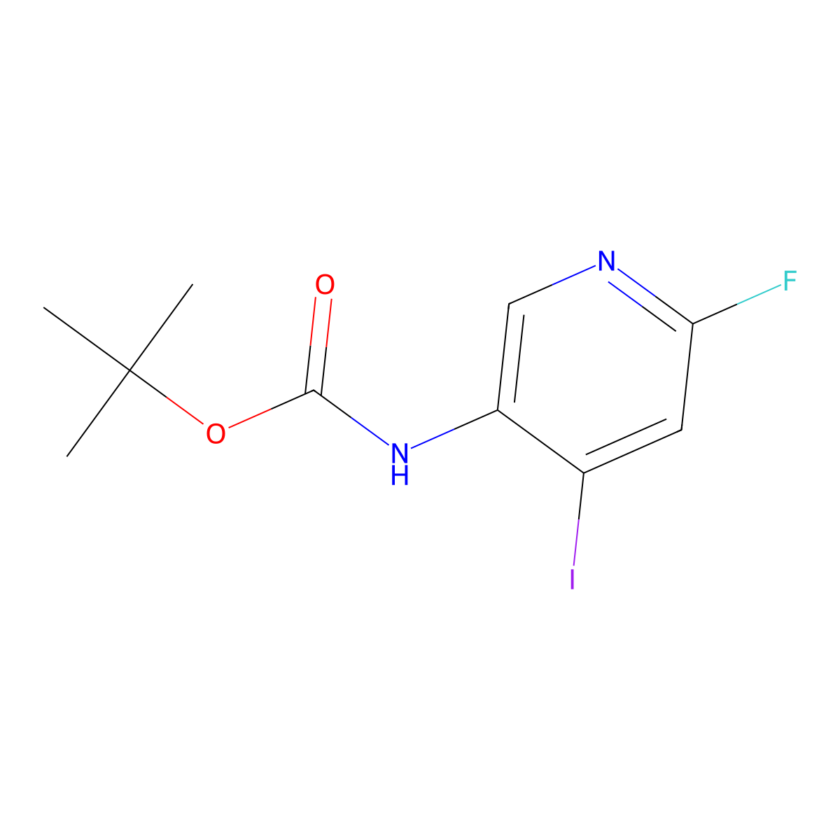 (6-Fluoro-4-iodo-pyridin-3-yl)-carbamic acid tert-butyl ester molecular structure, CAS 1034658-67-7