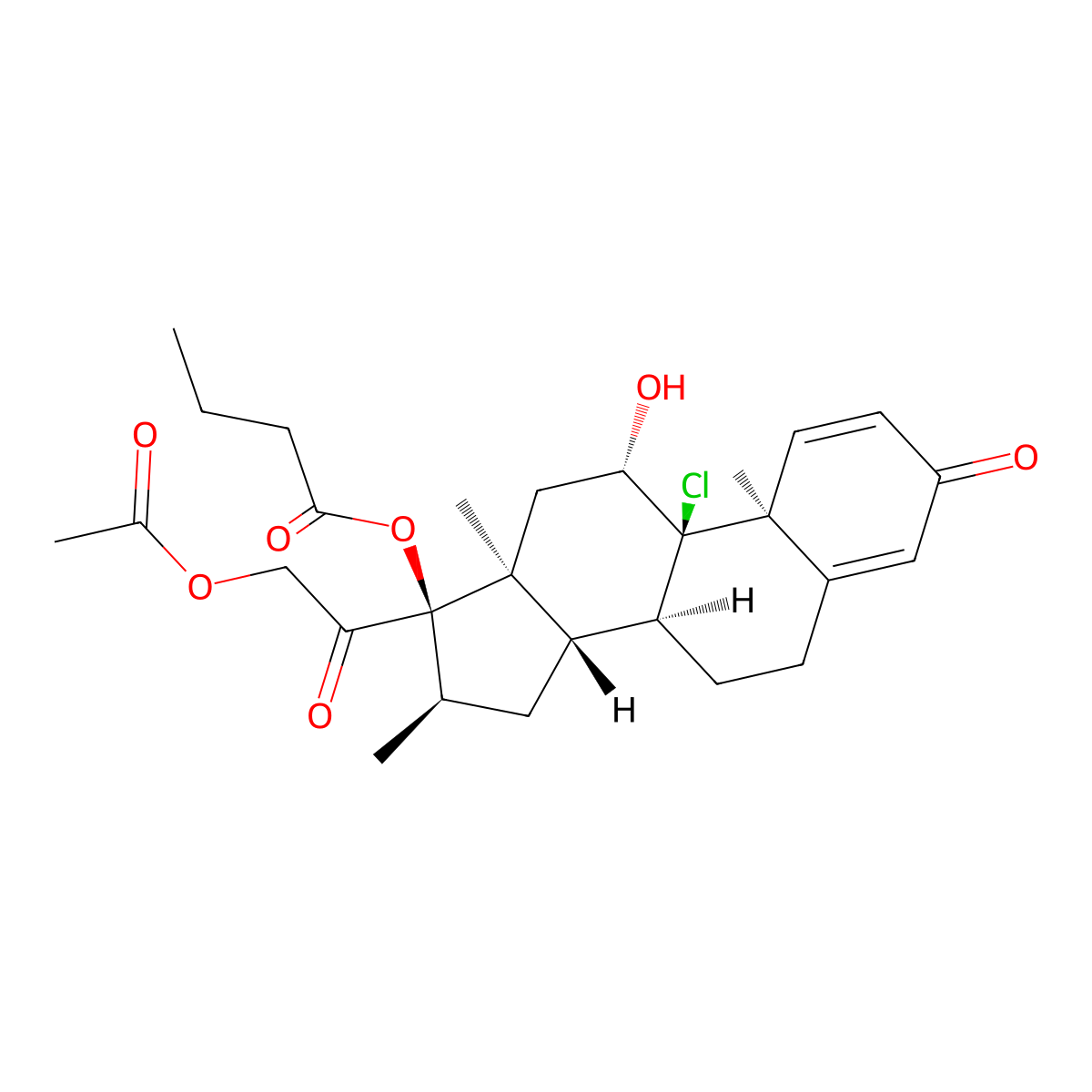 Icometasone Enbutate molecular structure, CAS 103466-73-5