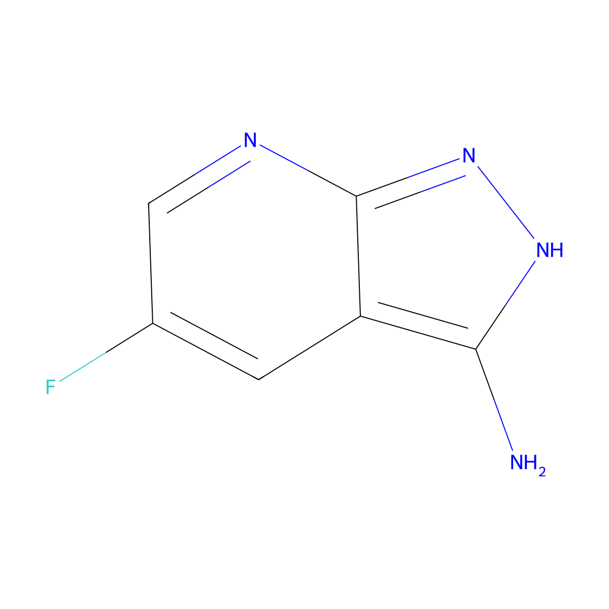 5-fluoro-1H-pyrazolo[3,4-b]pyridin-3-amine molecular structure, CAS 1034667-22-5