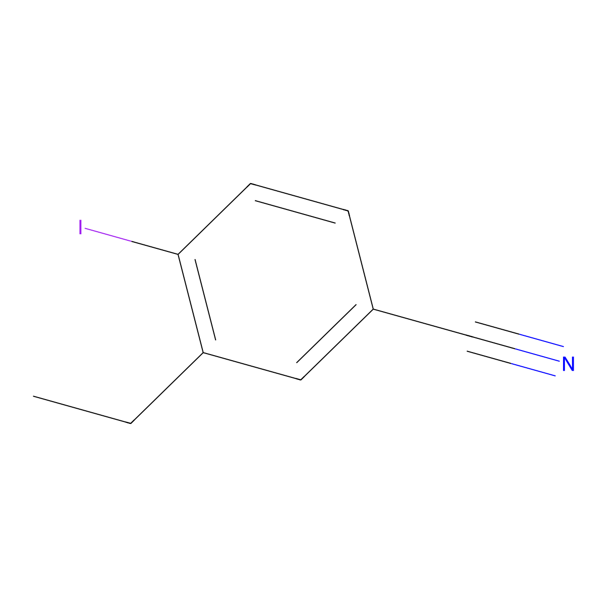 3-Ethyl-4-iodobenzonitrile molecular structure, CAS 1034688-97-5
