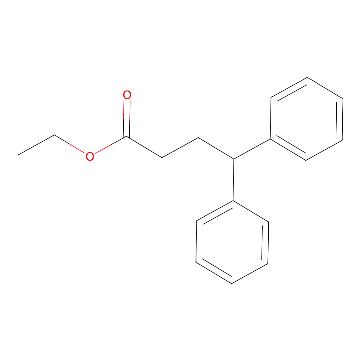 Ethyl 4,4-diphenylbutanoate molecular structure, CAS 10347-28-1