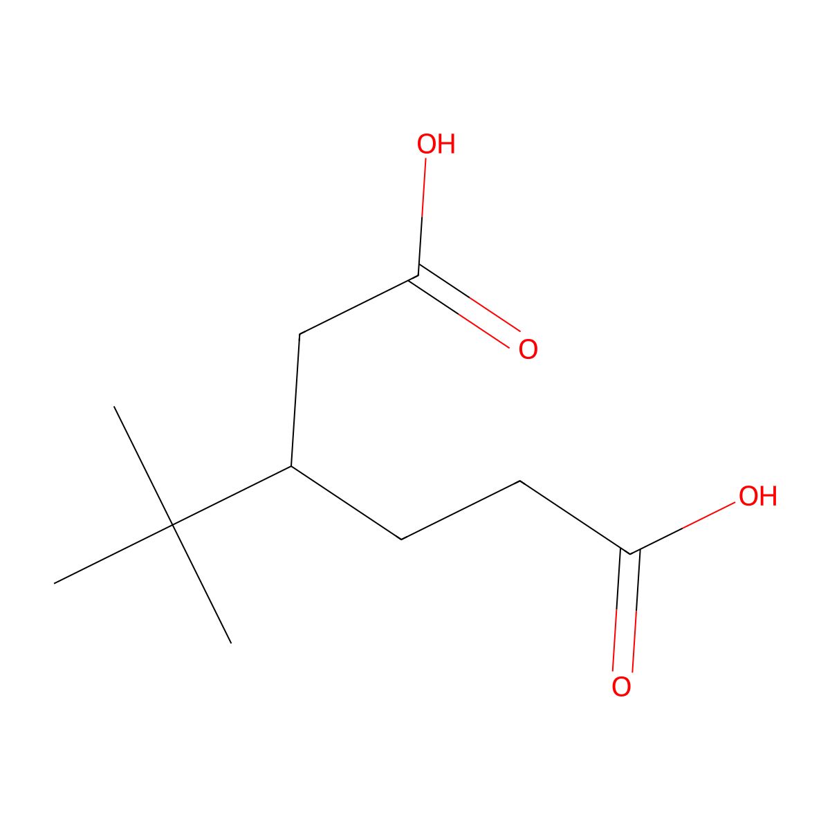 3-tert-Butyladipic acid molecular structure, CAS 10347-88-3
