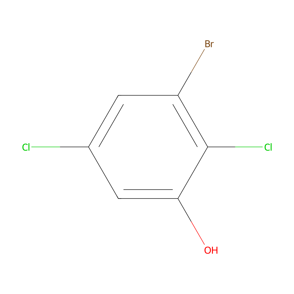 3-Bromo-2,5-dichlorophenol molecular structure, CAS 1034709-00-6