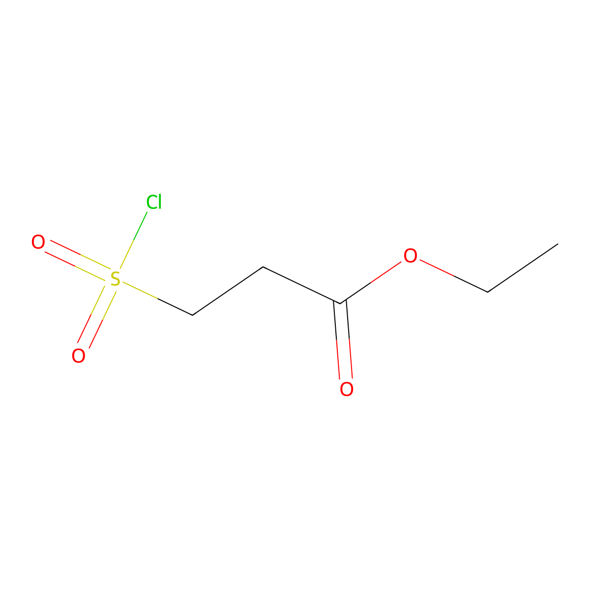 Ethyl 3-(chlorosulfonyl)propanoate molecular structure, CAS 103472-25-9