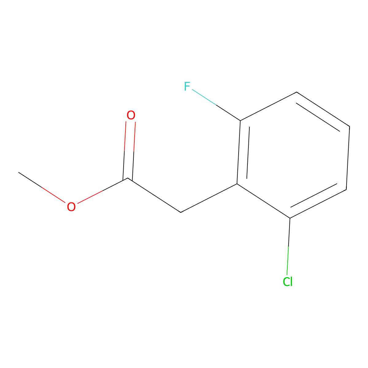Methyl 2-(2-chloro-6-fluorophenyl)acetate molecular structure, CAS 103473-99-0
