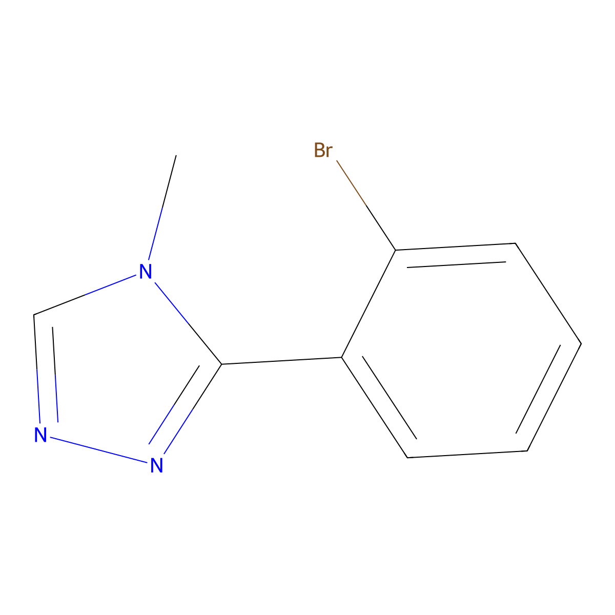 3-(2-bromophenyl)-4-methyl-4H-1,2,4-triazole molecular structure, CAS 1034734-64-9