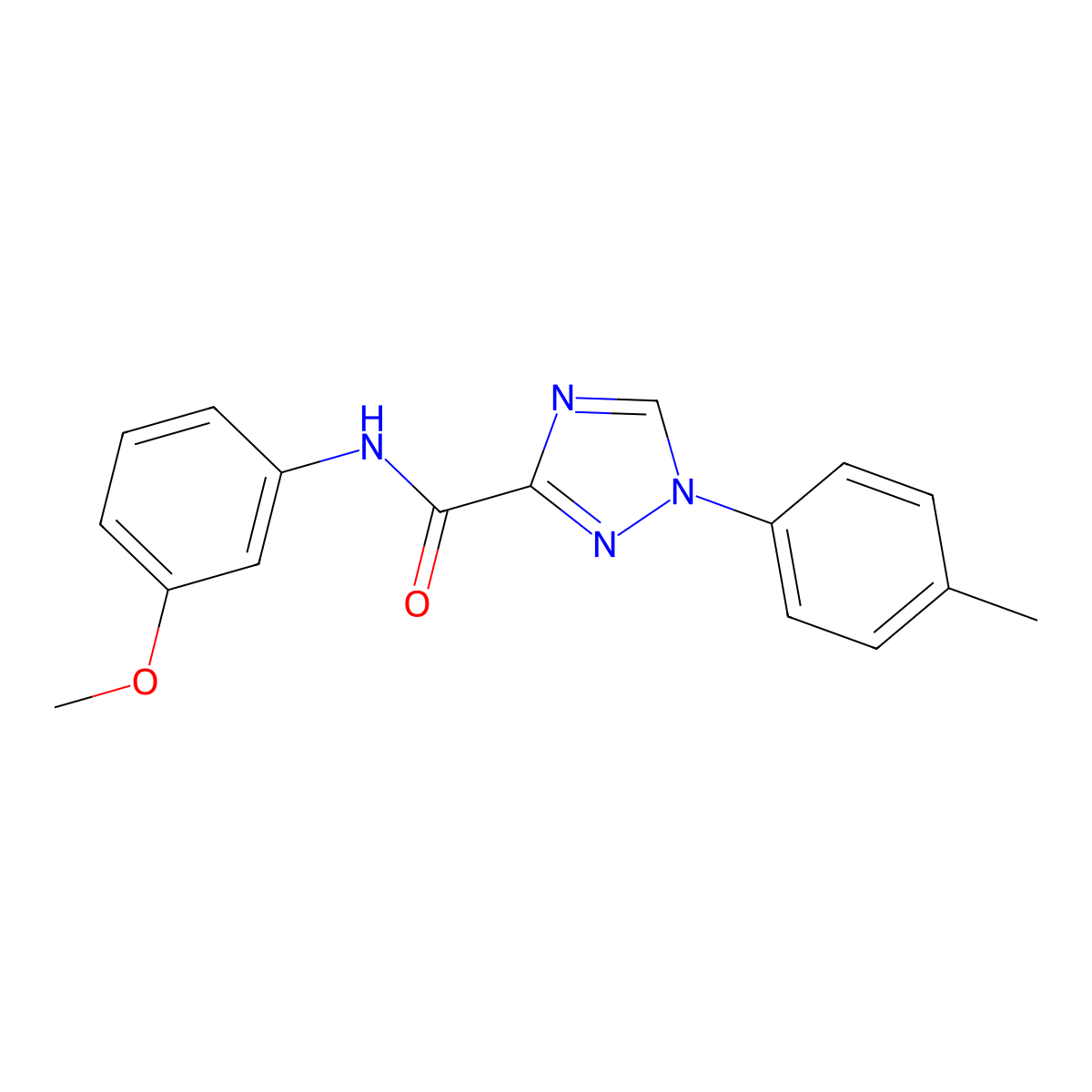 N-(3-methoxyphenyl)-1-(4-methylphenyl)-1H-1,2,4-triazole-3-carboxamide molecular structure, CAS 1034734-97-8