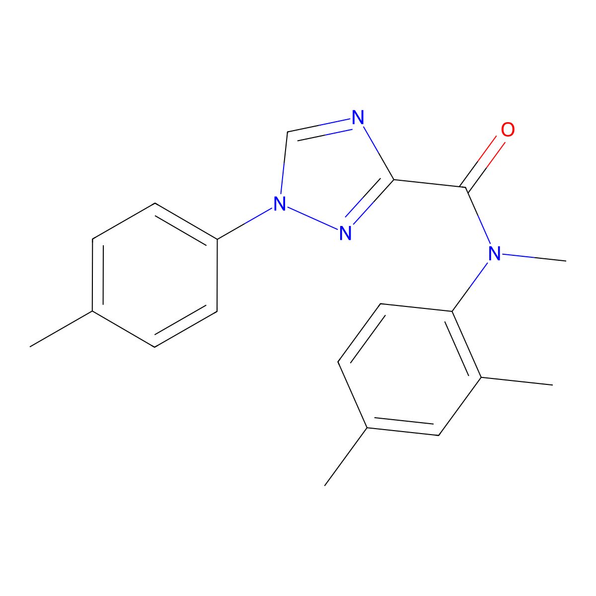 N-(2,4-dimethylphenyl)-N-methyl-1-(4-methylphenyl)-1H-1,2,4-triazole-3-carboxamide molecular structure, CAS 1034735-18-6