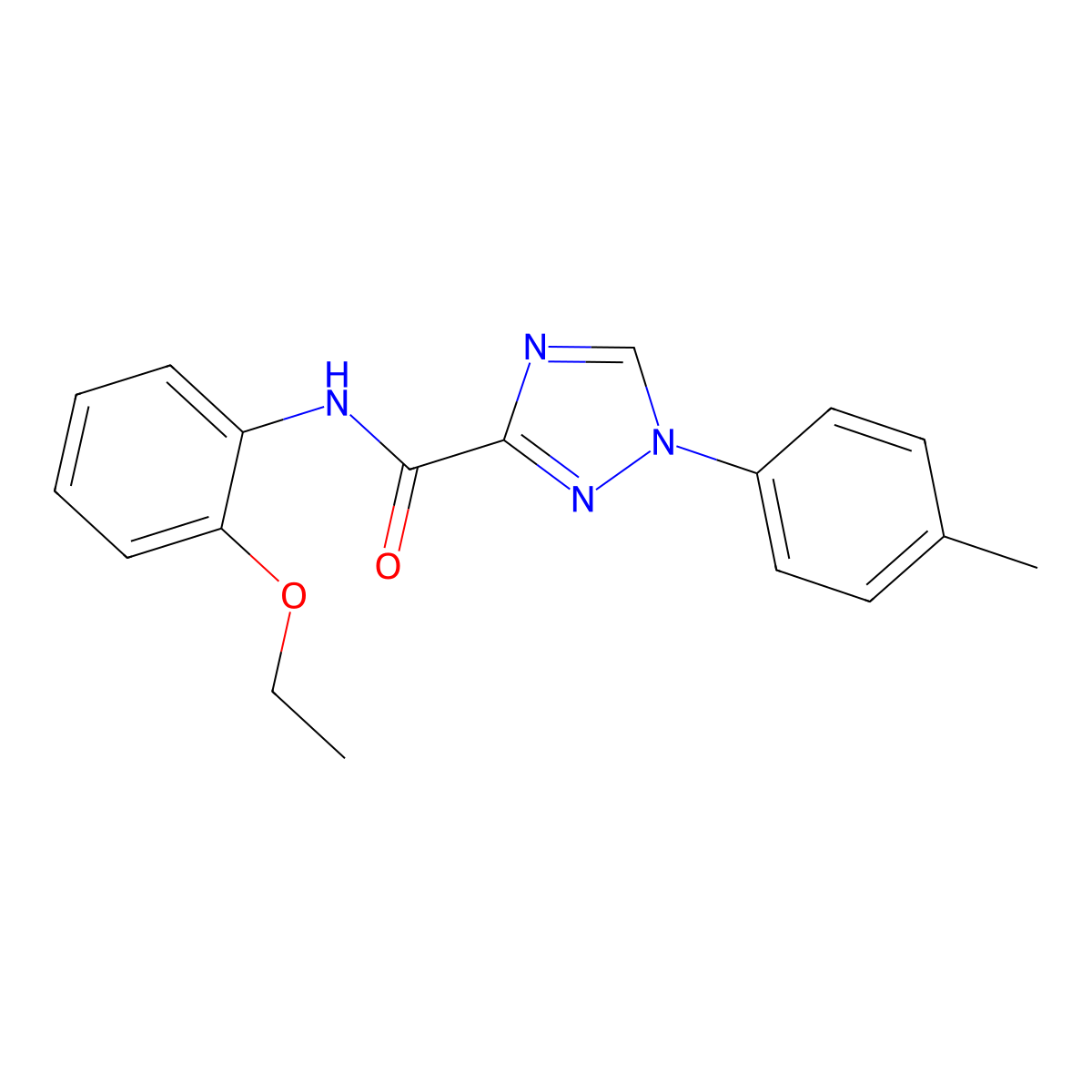 N-(2-ethoxyphenyl)-1-(4-methylphenyl)-1H-1,2,4-triazole-3-carboxamide molecular structure, CAS 1034735-51-7