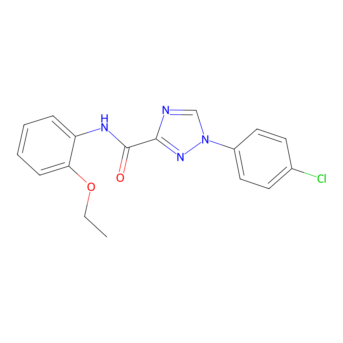 1-(4-chlorophenyl)-N-(2-ethoxyphenyl)-1H-1,2,4-triazole-3-carboxamide molecular structure, CAS 1034735-77-7