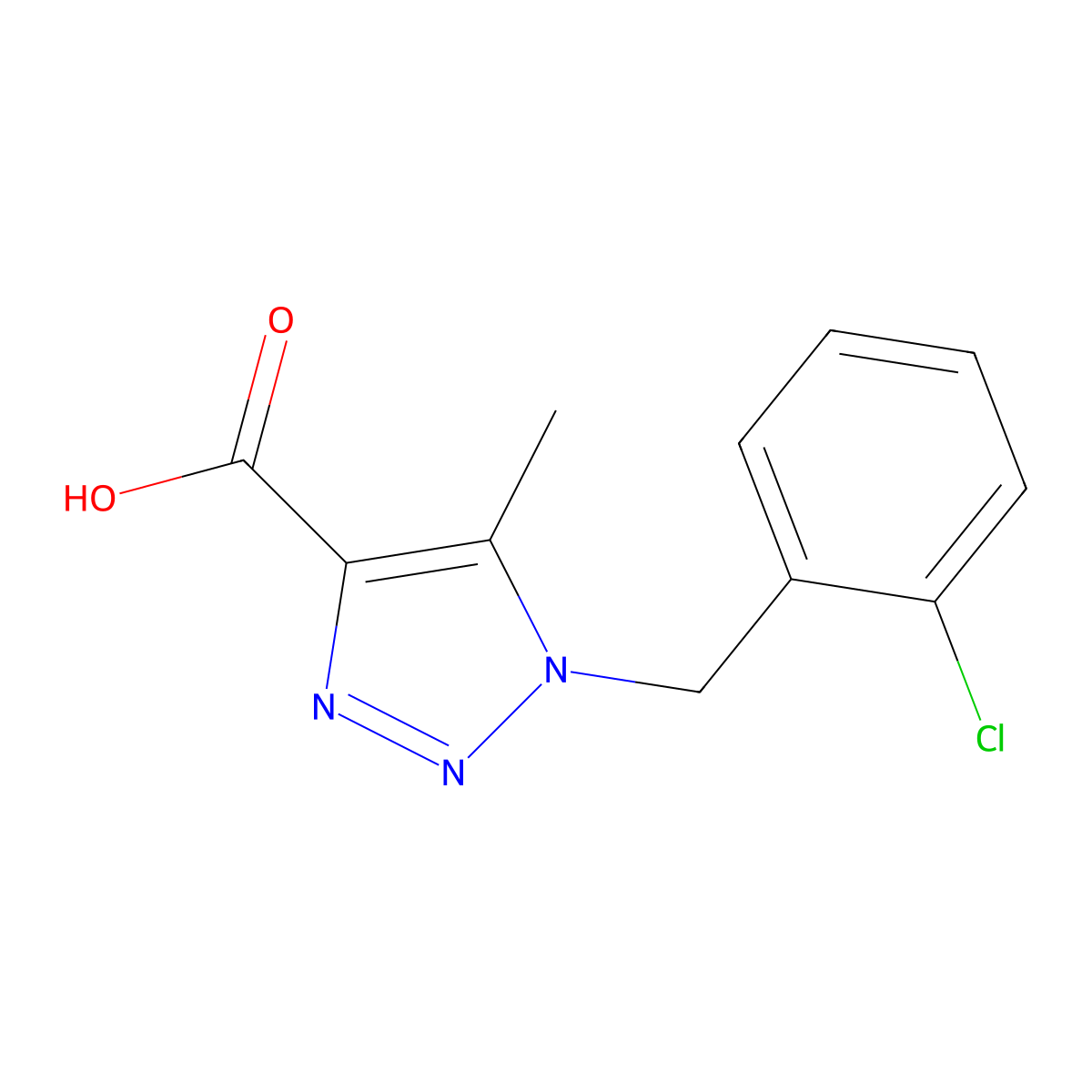 1-(2-chlorobenzyl)-5-methyl-1H-1,2,3-triazole-4-carboxylic acid molecular structure, CAS 1034738-41-4