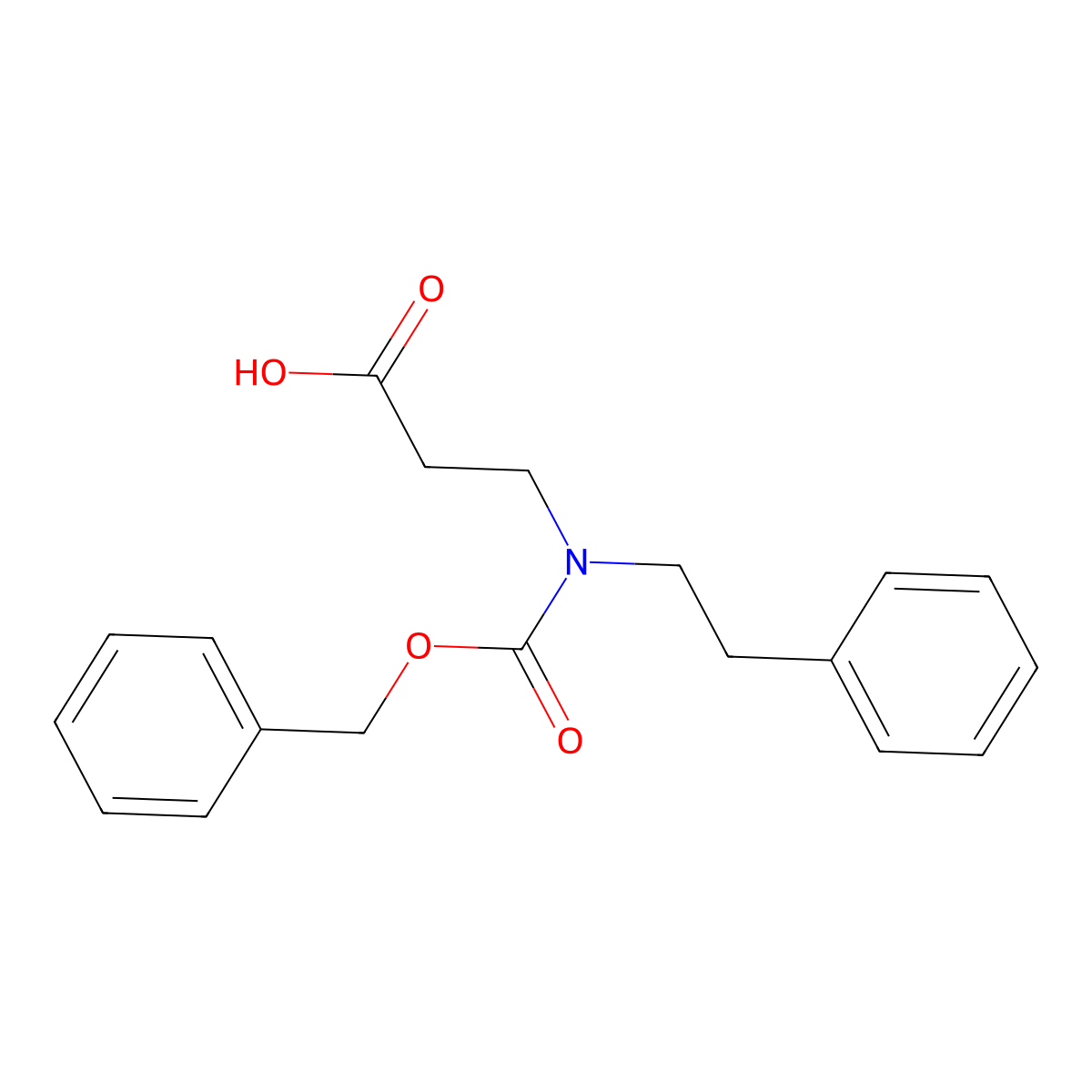 3-{[(Benzyloxy)carbonyl](2-phenylethyl)amino}propanoic acid molecular structure, CAS 1034763-76-2