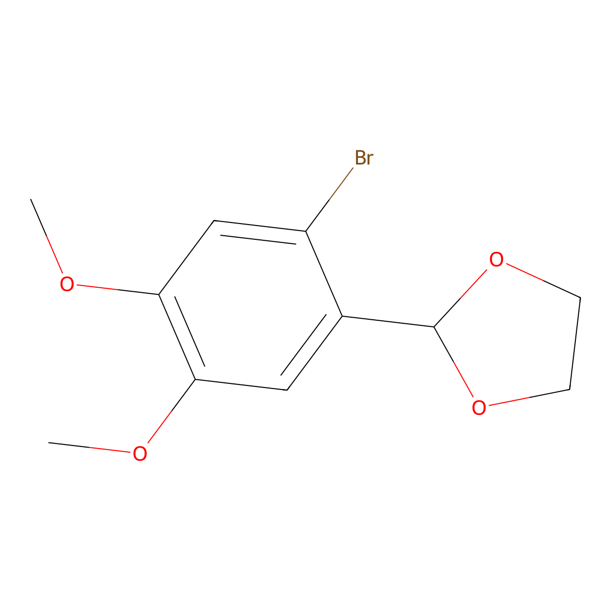 2-(2-Bromo-4,5-dimethoxyphenyl)-1,3-dioxolane molecular structure, CAS 103477-58-3