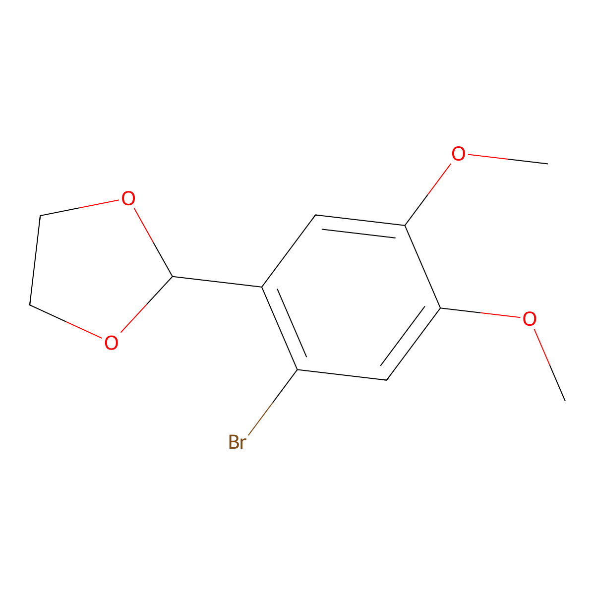 2-(2-Bromo-4,5-dimethoxyphenyl)-1,3-dioxolane molecular structure, CAS 103477-58-3