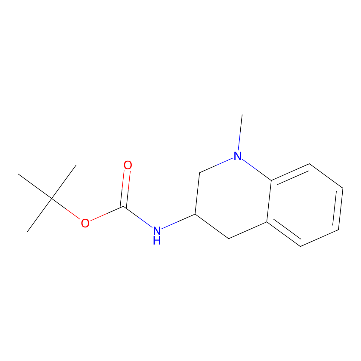 tert-Butyl N-(1-methyl-1,2,3,4-tetrahydroquinolin-3-yl)carbamate molecular structure, CAS 1034770-97-2