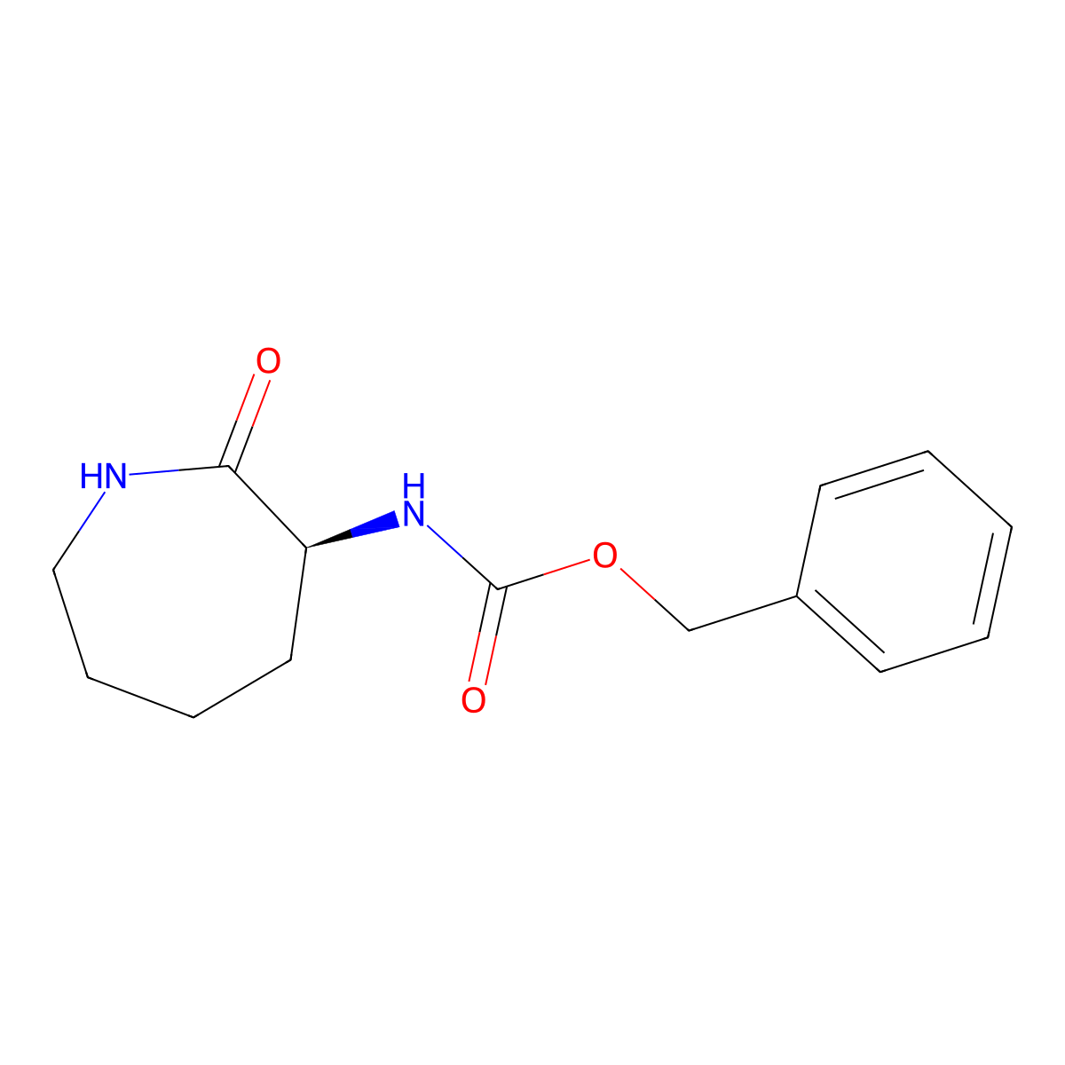 Benzyl (S)-(2-oxoazepan-3-YL)carbamate molecular structure, CAS 103478-12-2