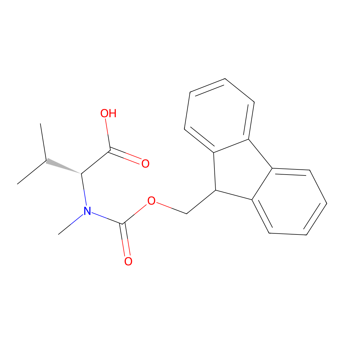 N-alpha-(9-Fluorenylmethyloxycarbonyl)-N-alpha-methyl-D-valine molecular structure, CAS 103478-58-6