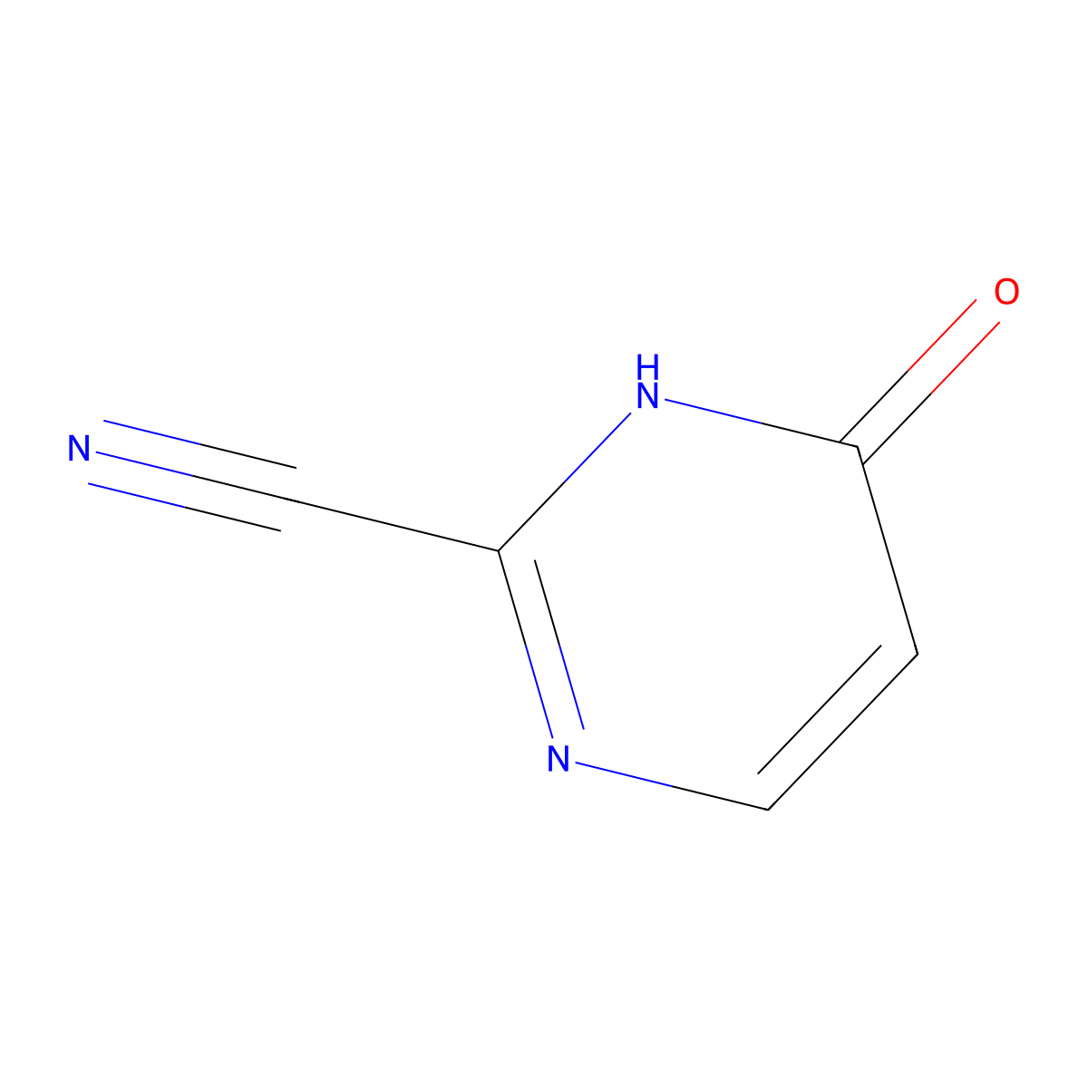 4-Hydroxypyrimidine-2-carbonitrile molecular structure, CAS 1034827-34-3
