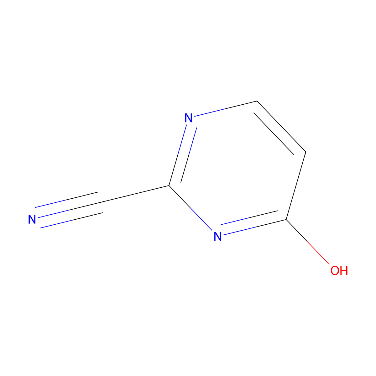 4-Hydroxypyrimidine-2-carbonitrile molecular structure, CAS 1034827-34-3
